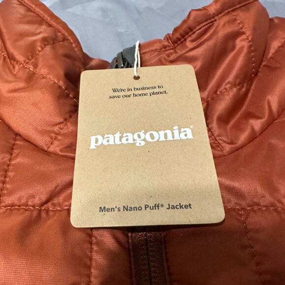 New Patagonia 2025 Nano Puff Jacket Burnished Red Orange Men's Large L - Picture 2 of 4